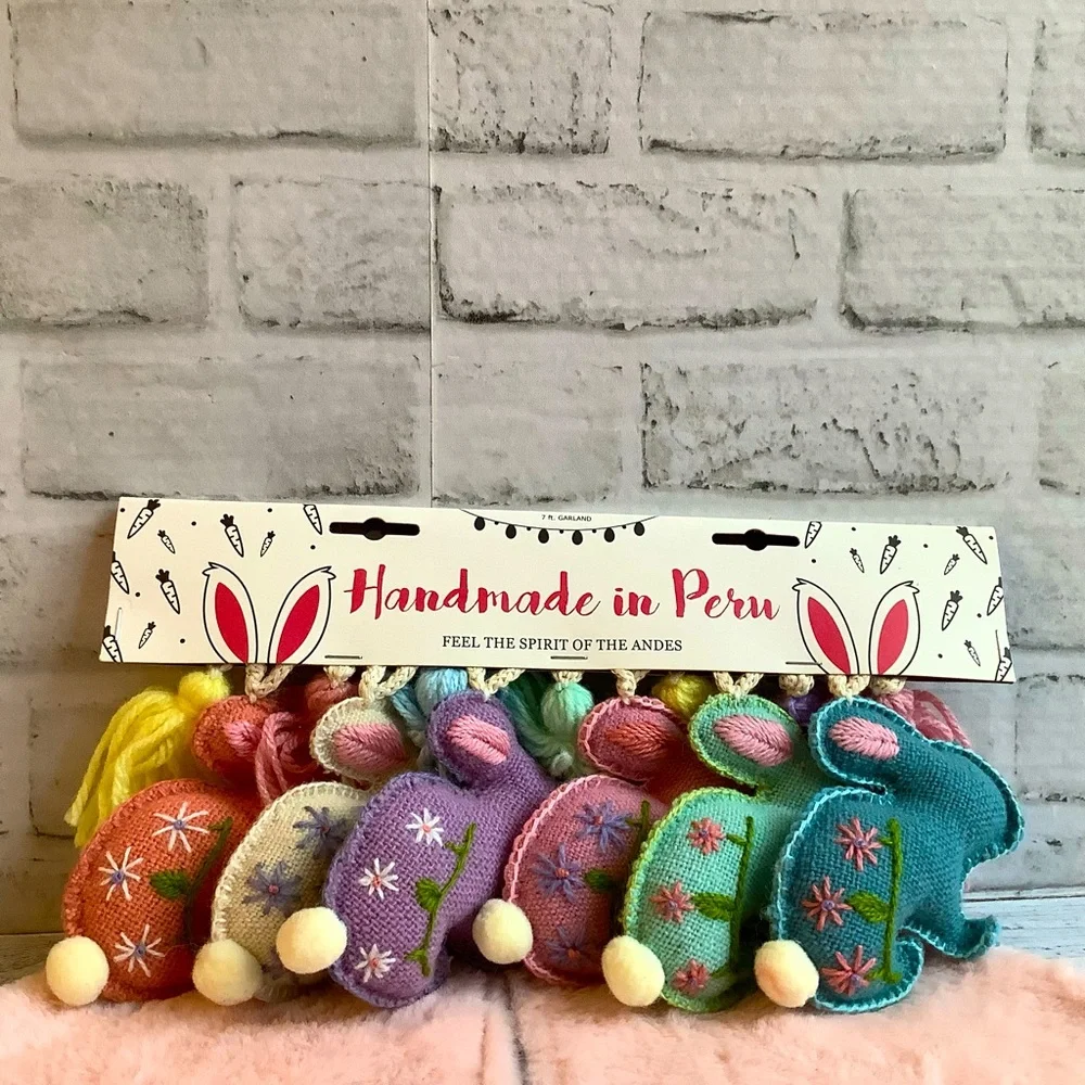 Handmade in Peru 7’ Bunny & Tassel Garland
